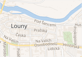 Bezejmenná v obci Louny - mapa ulice