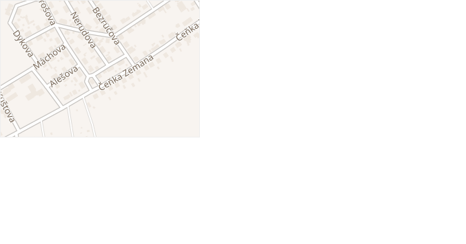 Boženy Němcové v obci Louny - mapa ulice