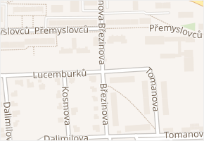 Březinova v obci Louny - mapa ulice