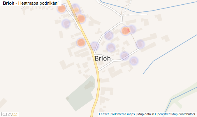 Mapa Brloh - Firmy v části obce.