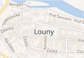 Česká v obci Louny - mapa ulice