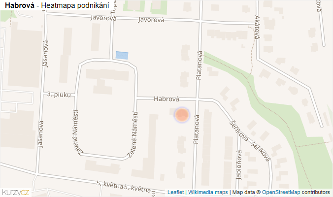 Mapa Habrová - Firmy v ulici.