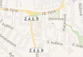 Jasanová v obci Louny - mapa ulice