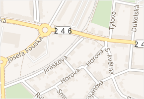 Jiráskova v obci Louny - mapa ulice