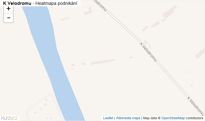 Mapa K Velodromu - Firmy v ulici.