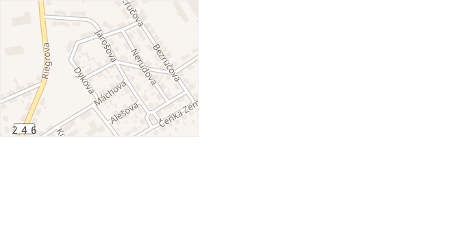 Klicperova v obci Louny - mapa ulice