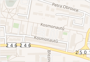 Kosmonautů v obci Louny - mapa ulice