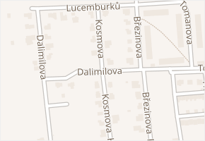 Kosmova v obci Louny - mapa ulice