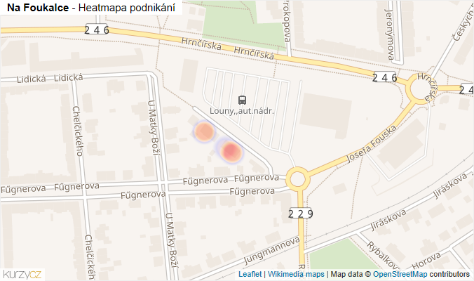 Mapa Na Foukalce - Firmy v ulici.