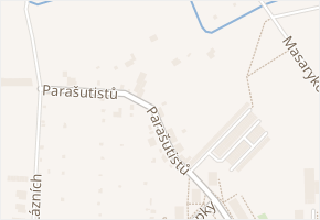 Parašutistů v obci Louny - mapa ulice