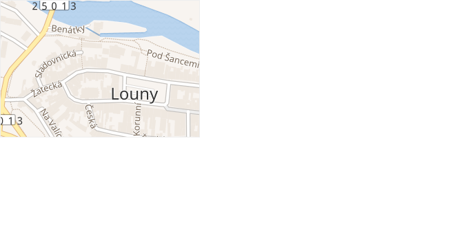Pivovarská v obci Louny - mapa ulice