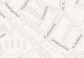 Smetanova v obci Louny - mapa ulice