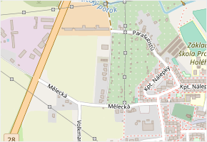 V Lázních v obci Louny - mapa ulice
