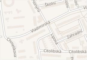Vladimirská v obci Louny - mapa ulice