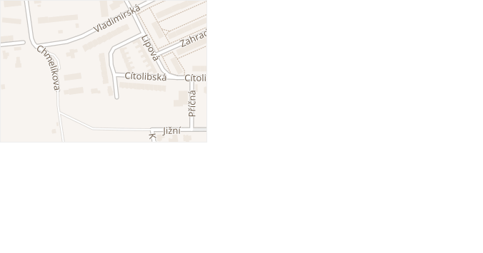 Vodárenská v obci Louny - mapa ulice