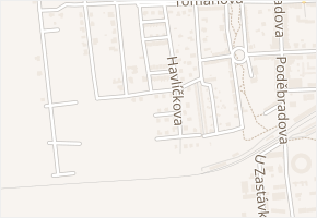 Záviše Bradatého v obci Louny - mapa ulice