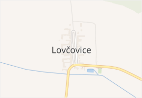 Lovčovice v obci Lovčovice - mapa části obce