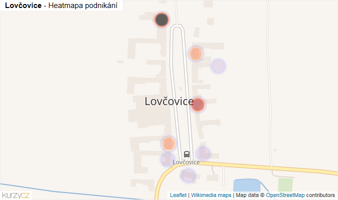 Mapa Lovčovice - Firmy v části obce.