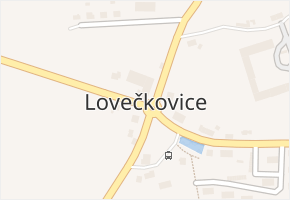 Lovečkovice v obci Lovečkovice - mapa části obce