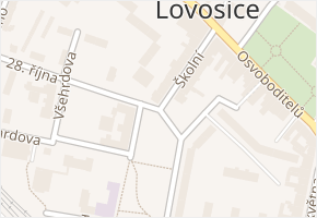28. října v obci Lovosice - mapa ulice