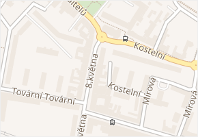 8.května v obci Lovosice - mapa ulice