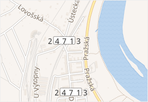 Hluboká v obci Lovosice - mapa ulice