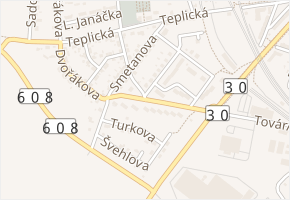 Jabloňová alej v obci Lovosice - mapa ulice