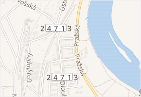 Labská v obci Lovosice - mapa ulice