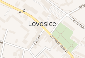Lovosice v obci Lovosice - mapa části obce