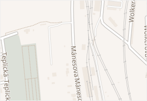 Mánesova v obci Lovosice - mapa ulice