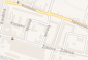 Mírová v obci Lovosice - mapa ulice