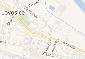 Myslivecká v obci Lovosice - mapa ulice