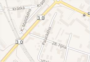 Palackého v obci Lovosice - mapa ulice