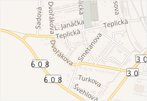 Škroupova v obci Lovosice - mapa ulice