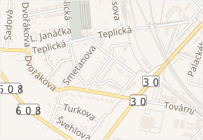 V. Nejedlého v obci Lovosice - mapa ulice