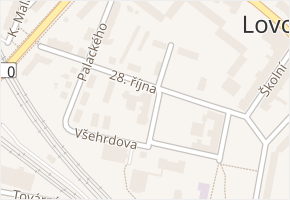 Všehrdova v obci Lovosice - mapa ulice