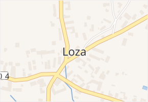 Loza v obci Loza - mapa části obce