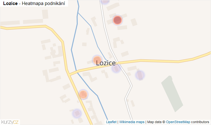 Mapa Lozice - Firmy v části obce.