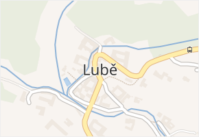 Lubě v obci Lubě - mapa části obce