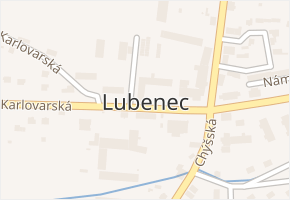 Lubenec v obci Lubenec - mapa části obce