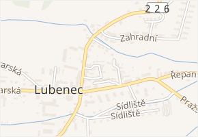 Malé náměstí v obci Lubenec - mapa ulice