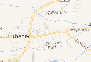 Náměstí v obci Lubenec - mapa ulice