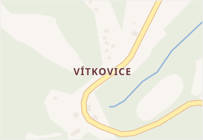 Vítkovice v obci Lubenec - mapa části obce