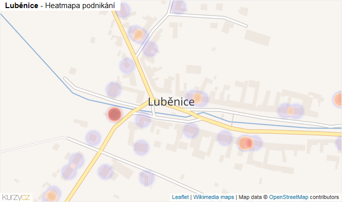 Mapa Luběnice - Firmy v části obce.