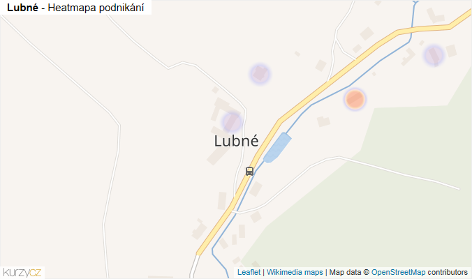 Mapa Lubné - Firmy v části obce.