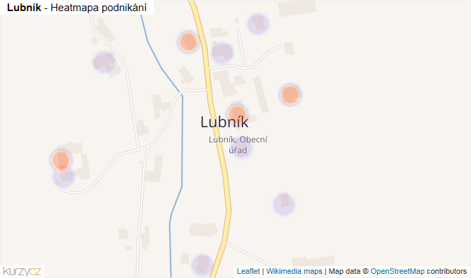 Mapa Lubník - Firmy v části obce.