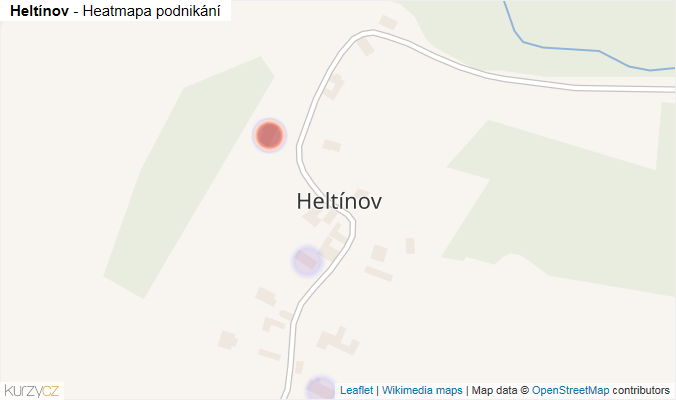 Mapa Heltínov - Firmy v části obce.