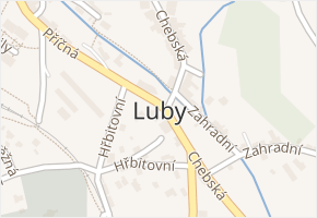 Luby v obci Luby - mapa části obce