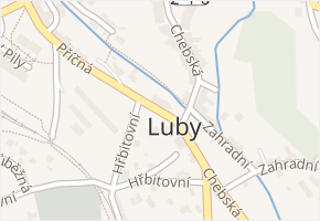 Malé náměstí v obci Luby - mapa ulice