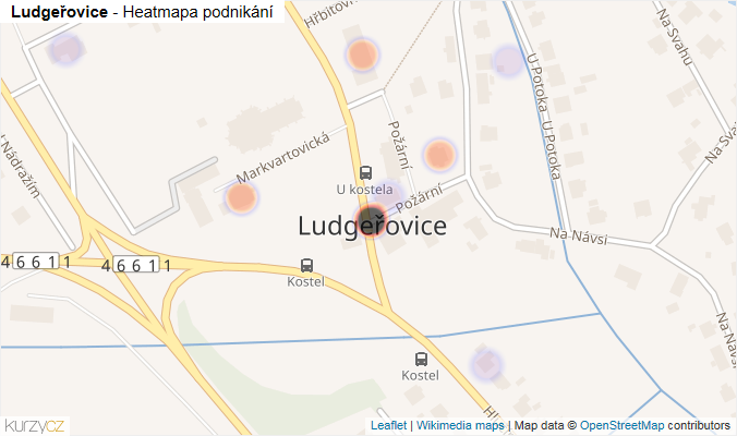 Mapa Ludgeřovice - Firmy v části obce.